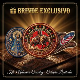 VOCÊ GANHOU: Kit Exclusivo com 3 Adesivos Country Texano Store  — Coleção Limitada